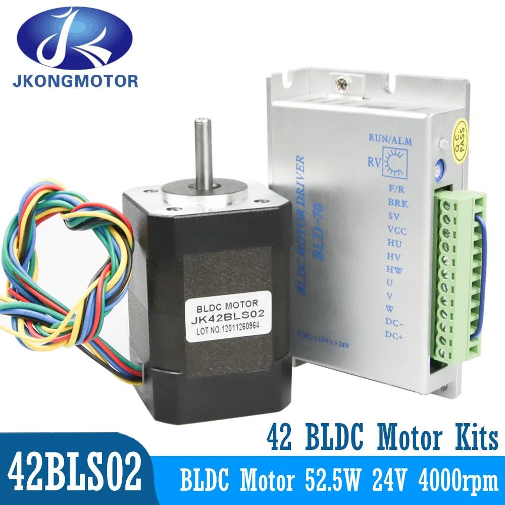 Jkongmotor 귯ø DC  ŰƮ, 3D Ϳ, DIY , 42BLS02, 4000rpm, 61mm, 24V, 52.5W, 3  8 , 3.3A BLDC 